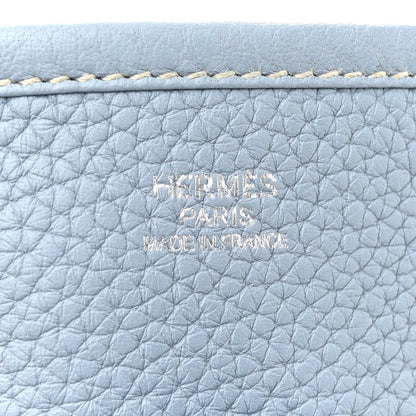 Hermes Taurillon Clemence Evelyne III PM Bleu Lin 6 of 10