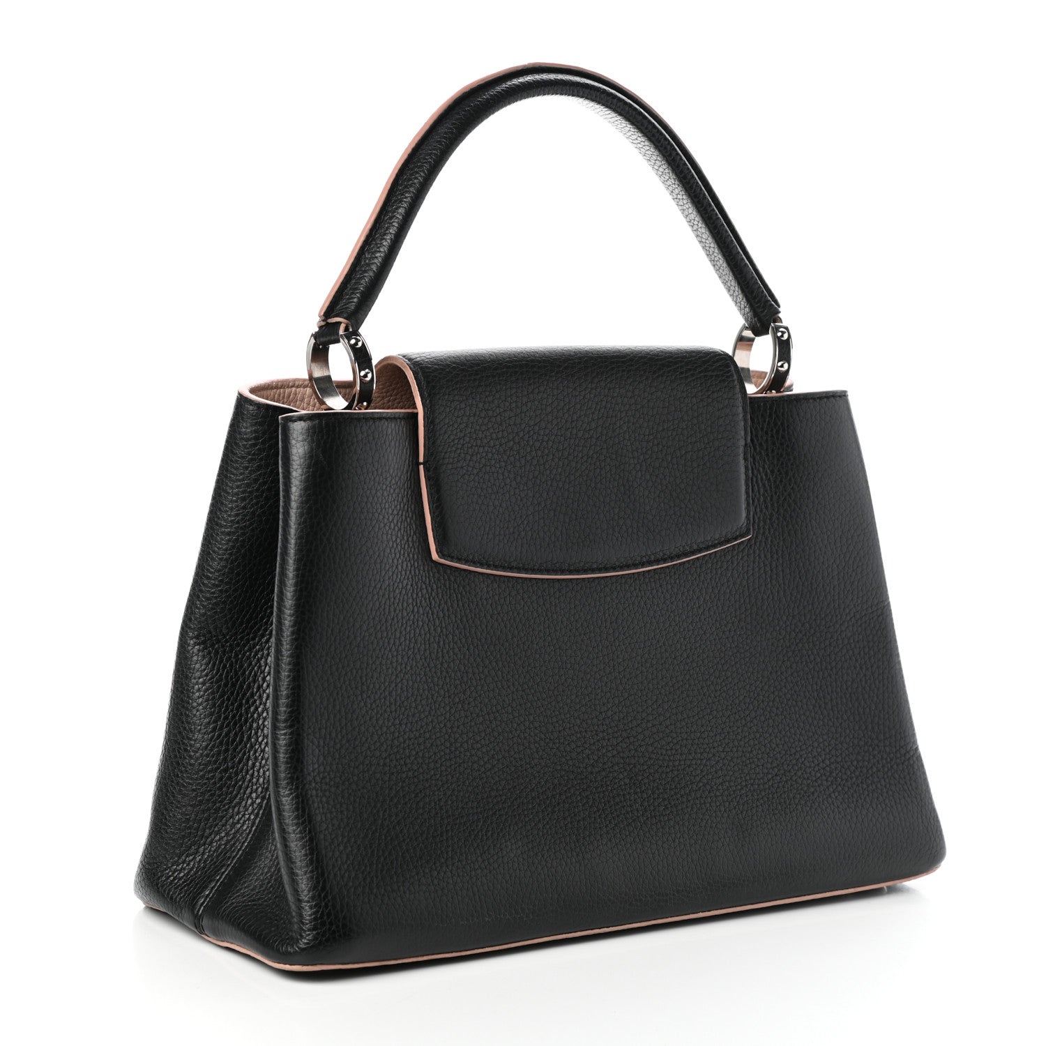 Louis Vuitton Taurillon Capucines MM Black Petale 3 of 9