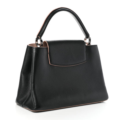 Louis Vuitton Taurillon Capucines MM Black Petale 3 of 9