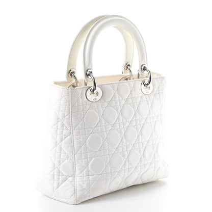 Christian Dior Nylon Cannage Medium Lady Dior White 3 of 15