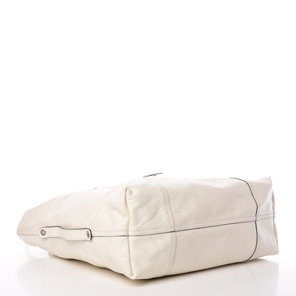Prada Glace Calf Etiquette Shoulder Tote Bianco Astra 4 of 16