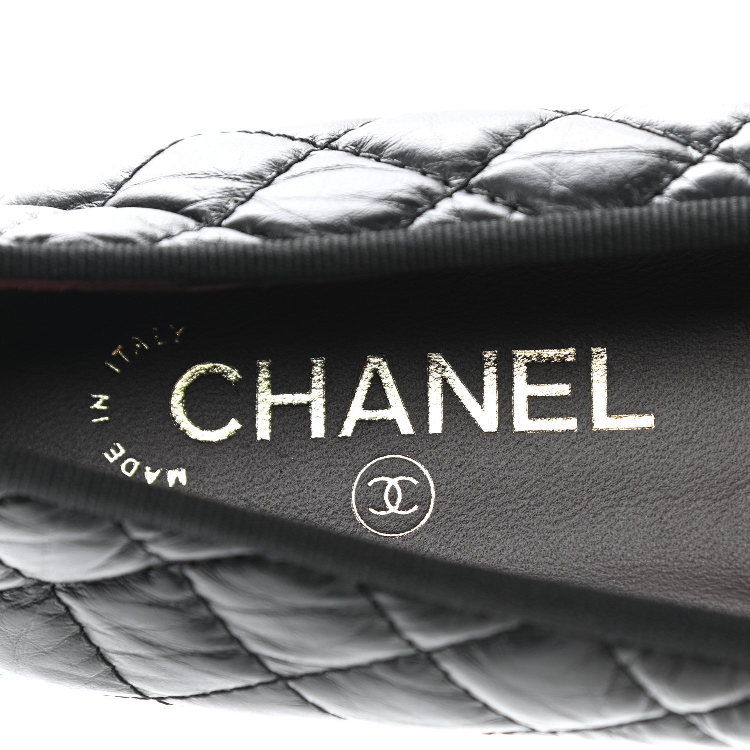 Chanel Aged Calfskin Quilted Cap Toe Ballerina Flats 40 Black 7 of 9