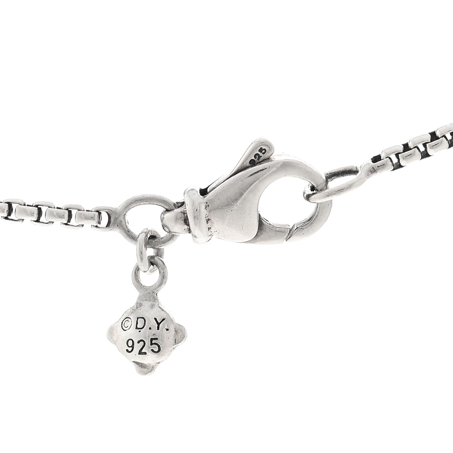 Sterling Silver Diamond Lemon Citrine 11mm Chatelaine Pendant Necklace