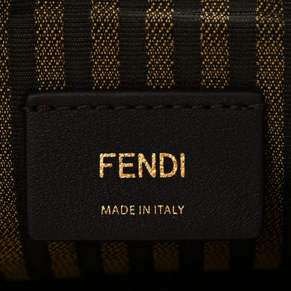 Fendi X SARAH COLEMAN Fabric Jacquard FF Vertigo Pochette Tobacco Moro Black 5 of 6