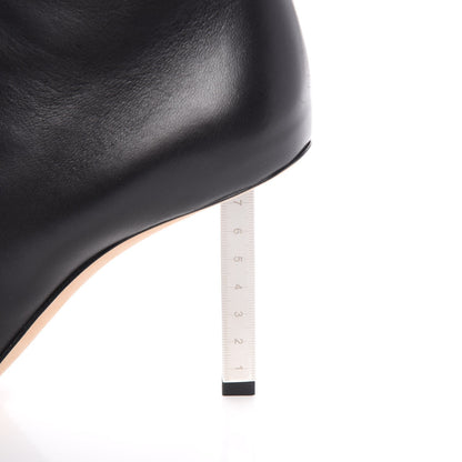 Chanel Lambskin Satin Cap Toe Ankle Boots 39 Black 6 of 10
