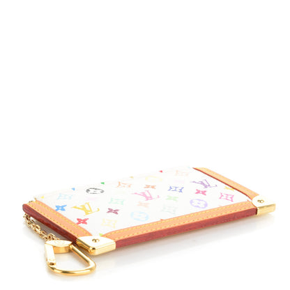 Louis Vuitton Monogram Multicolor Key Pouch White 4 of 7