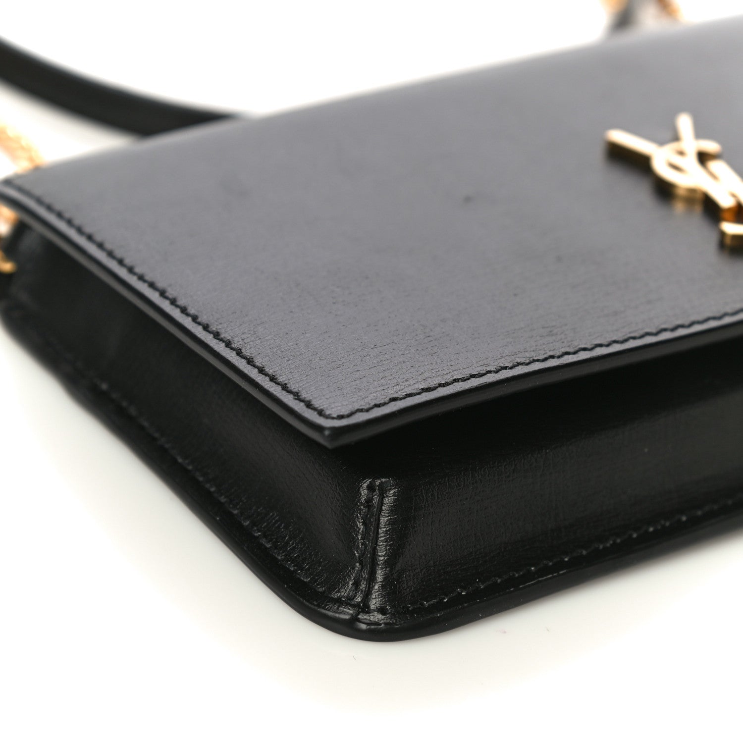 Saint Laurent Smooth Calfskin Monogram Phone Holder Crossbody Black 7 of 9