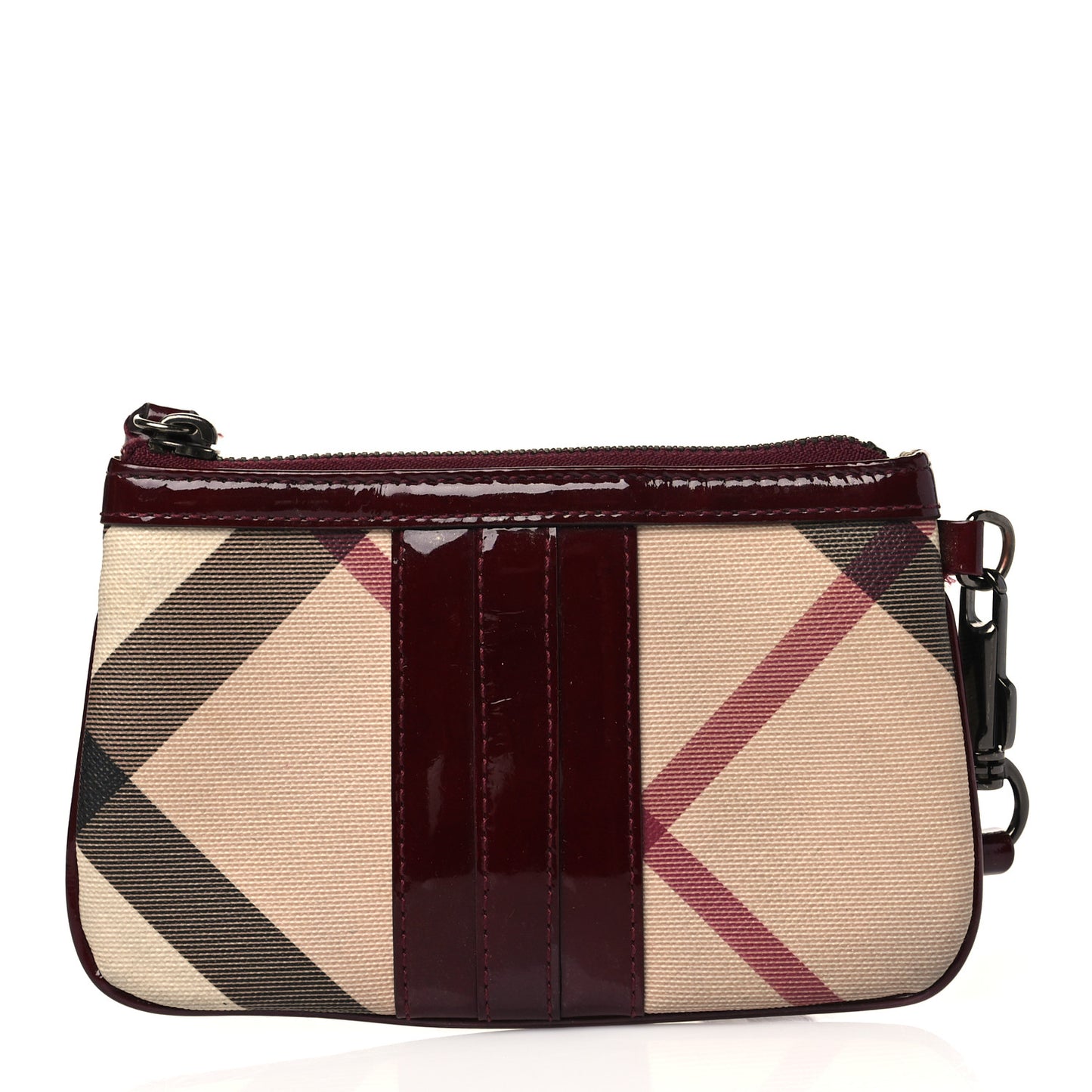Supernova Check Wristlet Berry Red