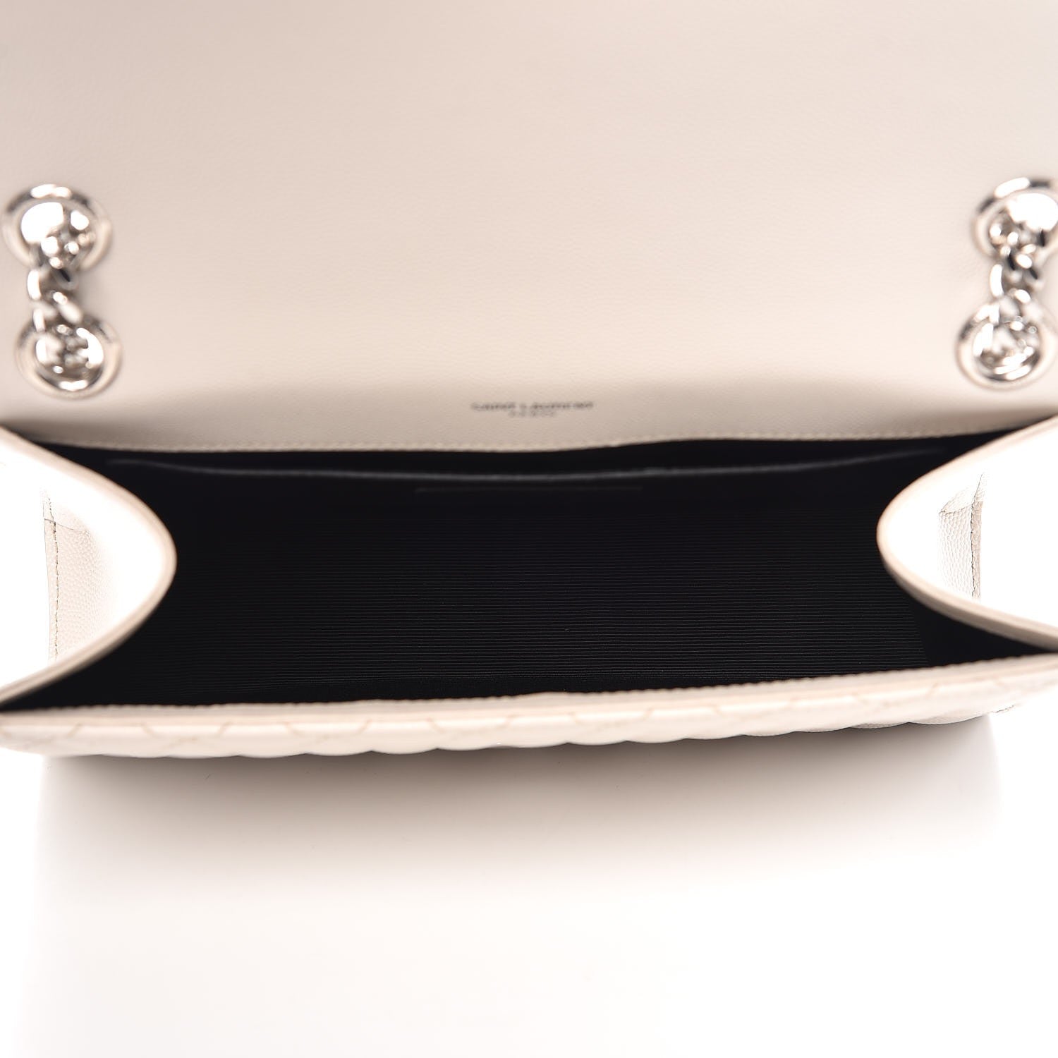 Saint Laurent Grain De Poudre Textured Mixed Matelasse Medium Triquilt Monogram Satchel Porcellana 6 of 8