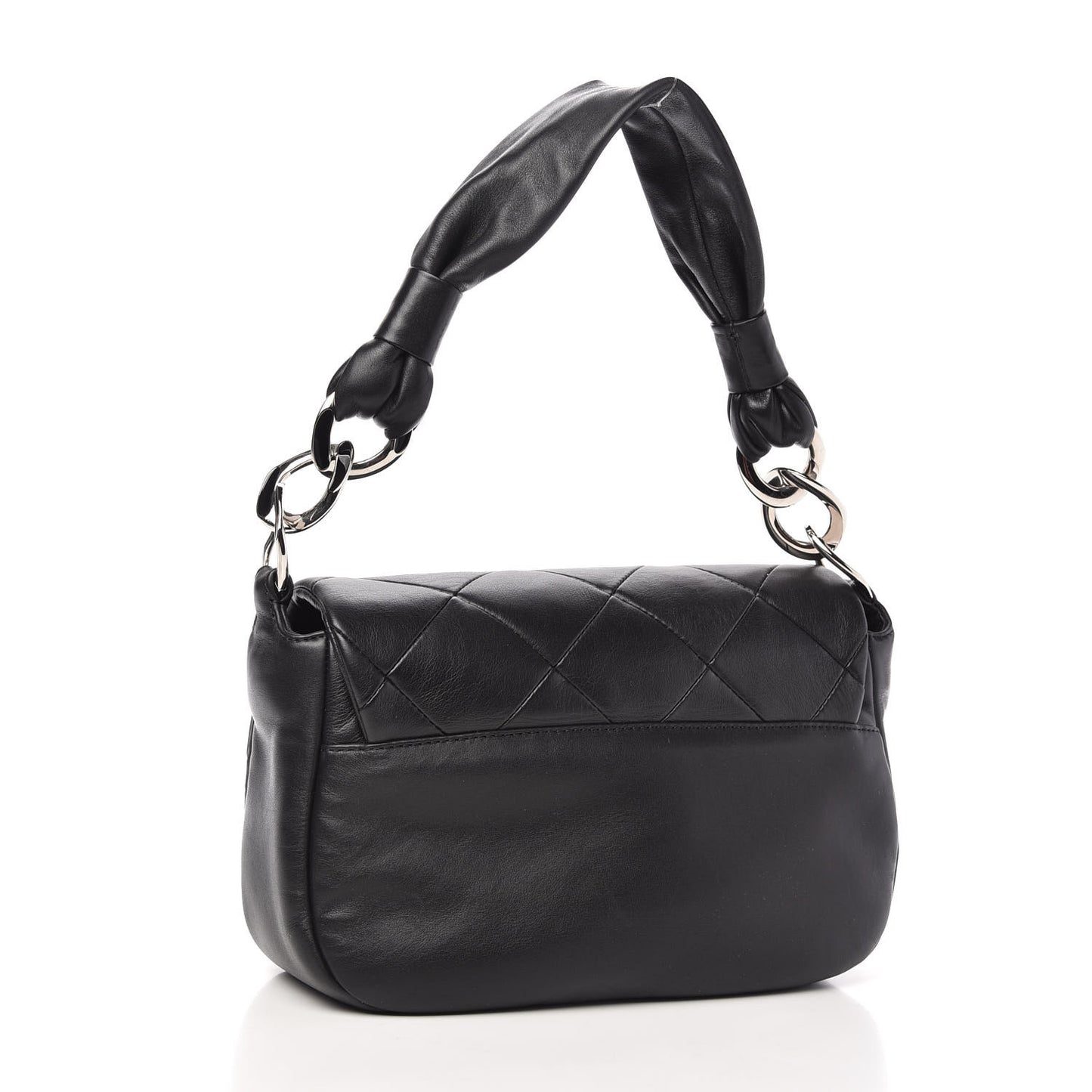 Lambskin Quilted Flap Bag Black