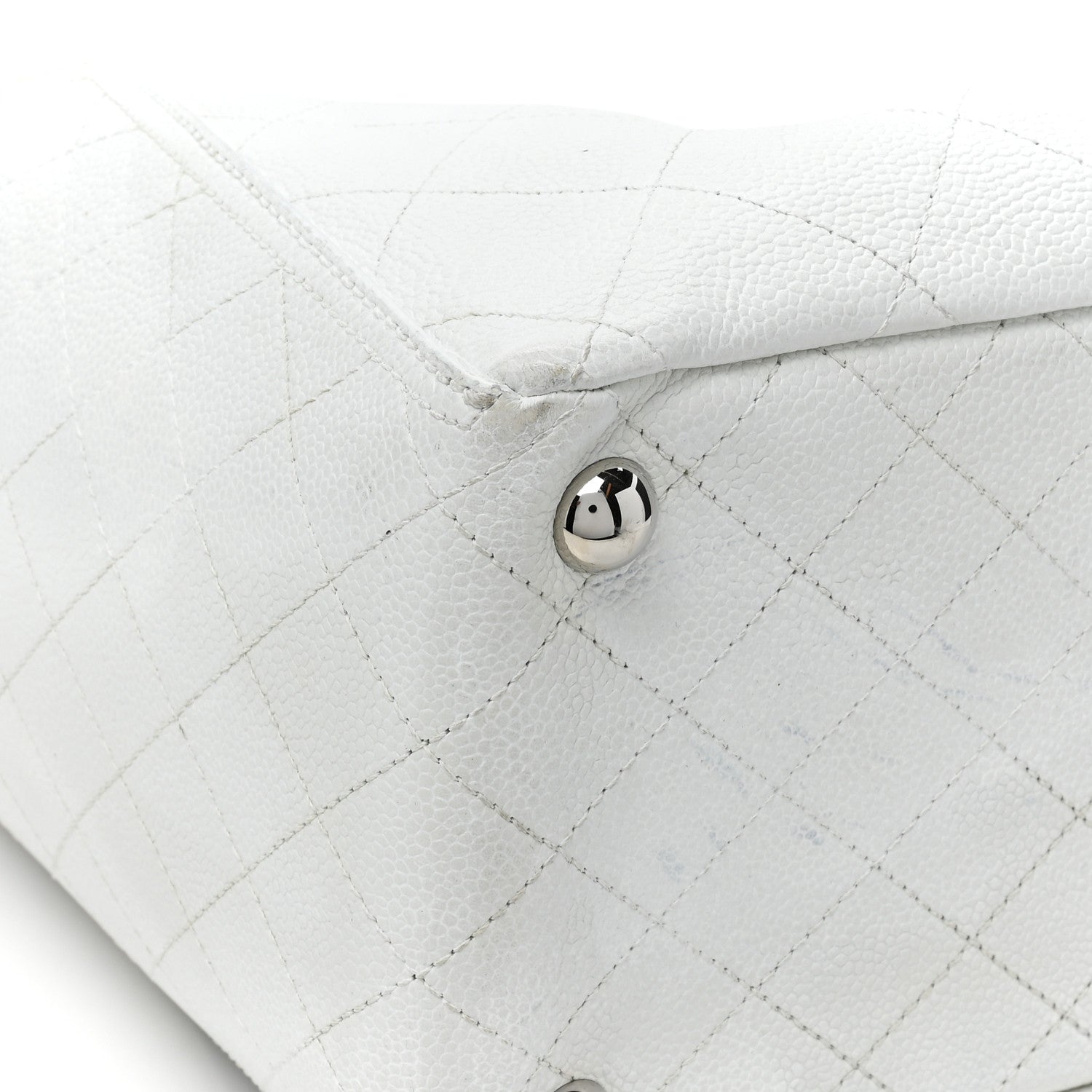 Chanel Grained Calfskin CC Pocket Tote White 16 of 17