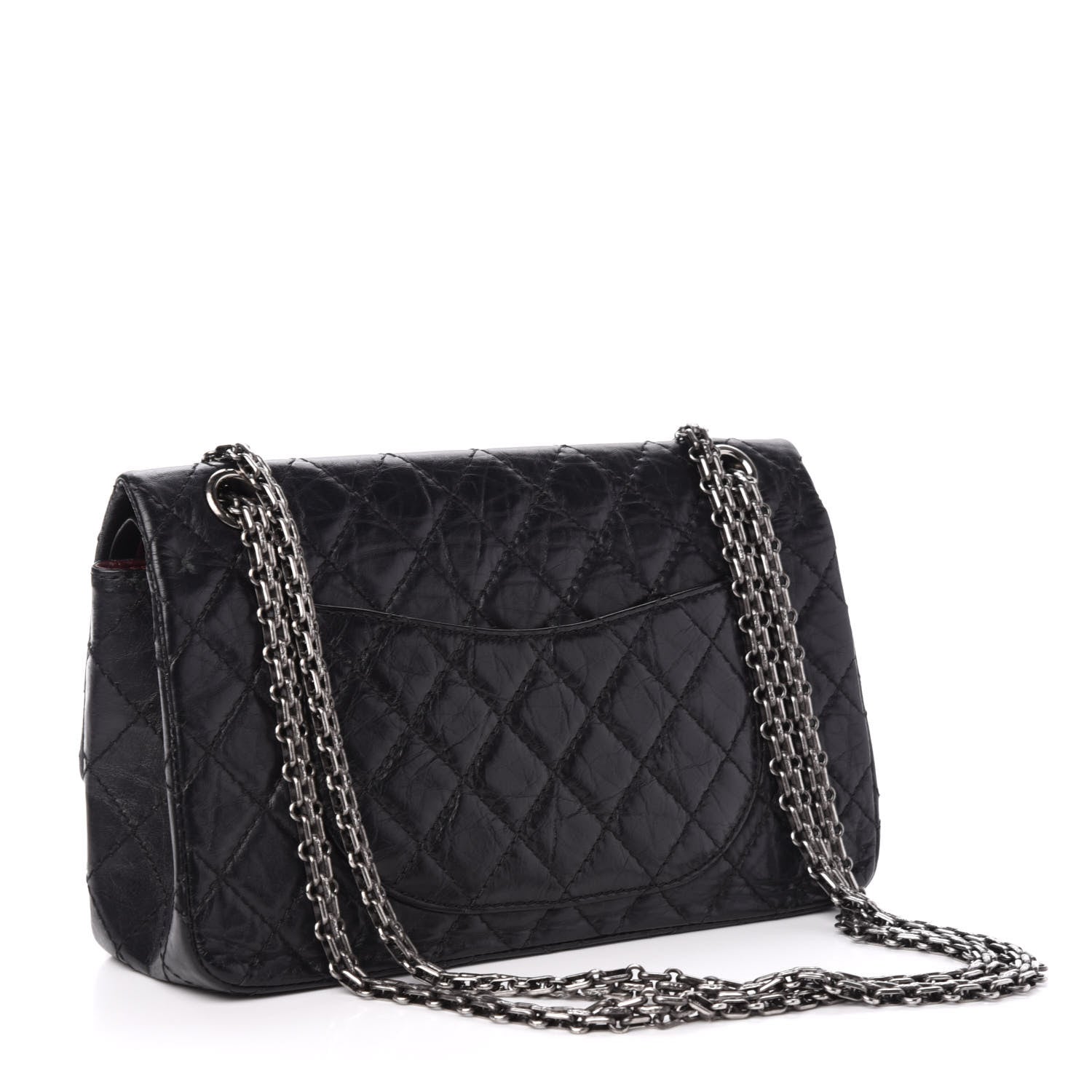 Chanel Aged Calfskin Quilted 2.55 Reissue 225 Flap Black 3 of 14