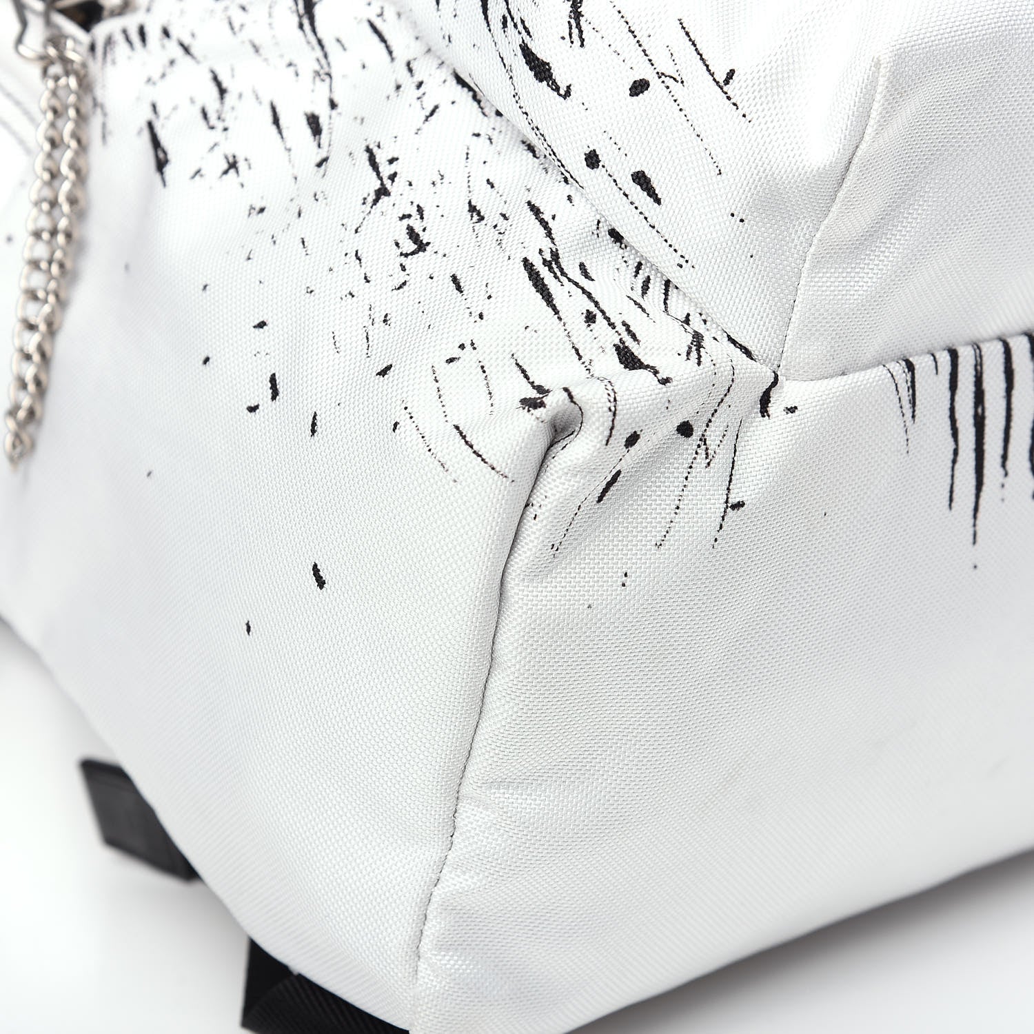 Celine x Christian Marclay Canvas Backpack White Black 7 of 10