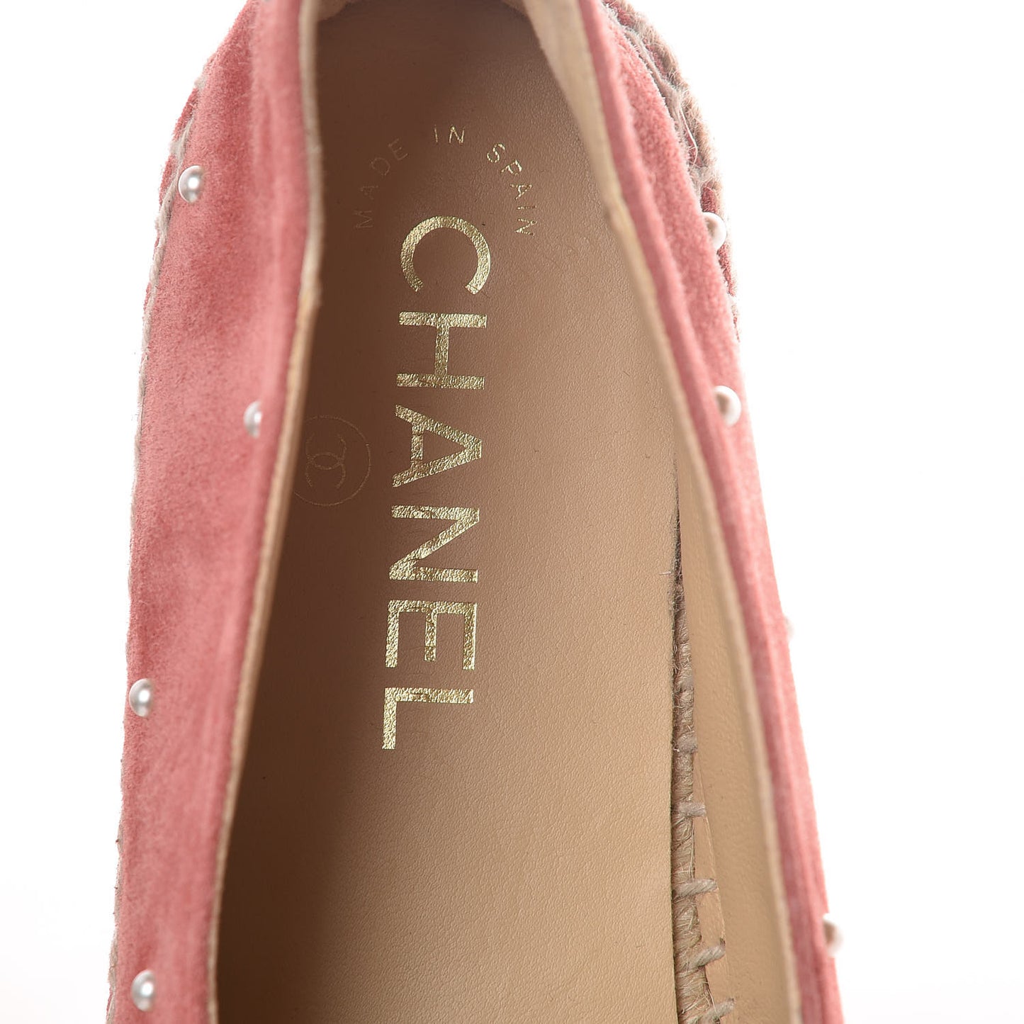 Suede Pearl CC Espadrilles 39 Pink