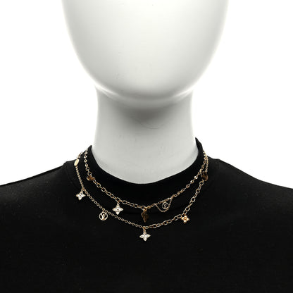 Louis Vuitton Metal Blooming Strass Necklace Gold 2 of 7