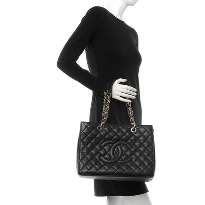 Chanel Caviar Quilted Grand Shopping Tote GST Black 2 of 7