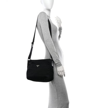 Prada Tessuto Nylon Messenger Bag Black 2 of 13