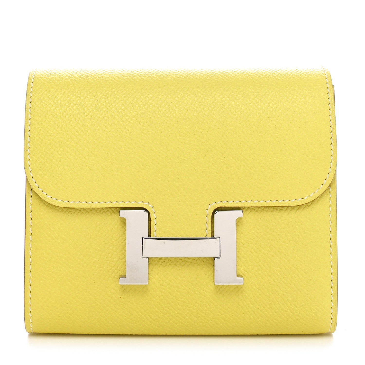 Hermes Epsom Constance Short Wallet Lime 1 of 7