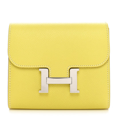 Hermes Epsom Constance Short Wallet Lime 1 of 7