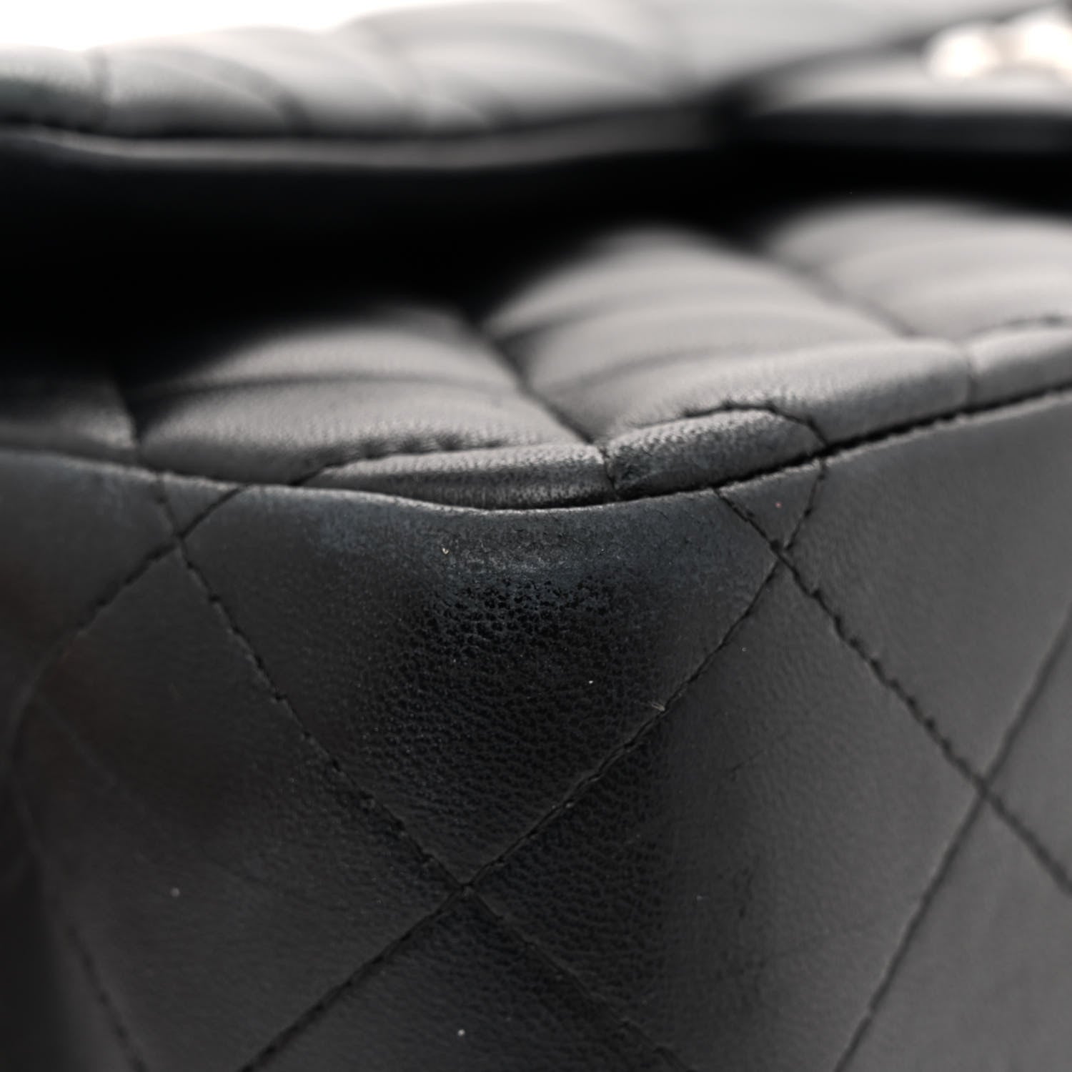 Chanel Lambskin Quilted Jumbo Double Flap Black 14 of 16