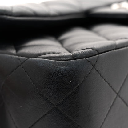 Chanel Lambskin Quilted Jumbo Double Flap Black 14 of 16