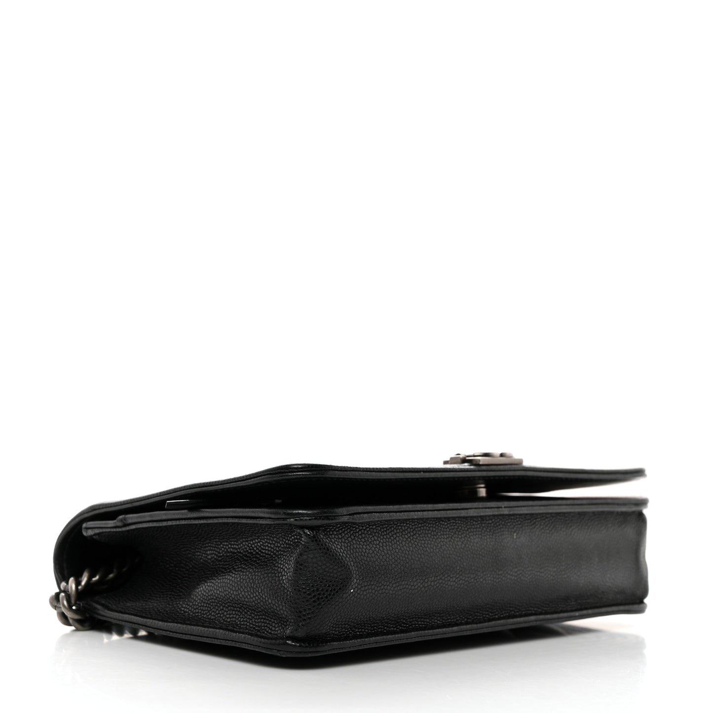 Caviar Quilted Boy Wallet On Chain WOC Black