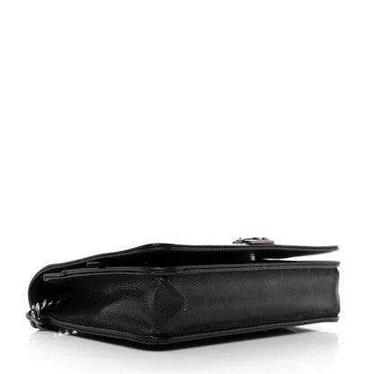 Chanel Caviar Quilted Boy Wallet On Chain WOC Black 4 of 10
