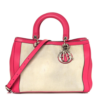 Christian Dior Canvas Calfskin Large Diorissimo Tote 1 of 15