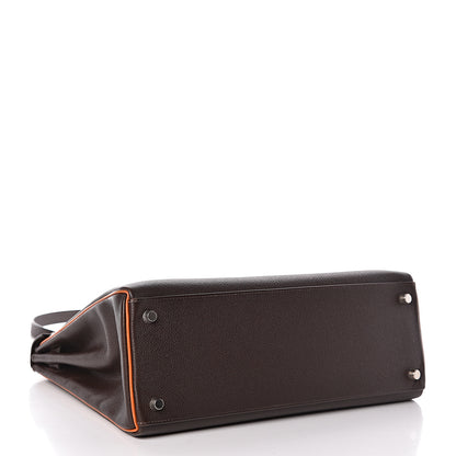 Hermes Epsom Kelly Retourne 32 Chocolate Orange 5 of 46
