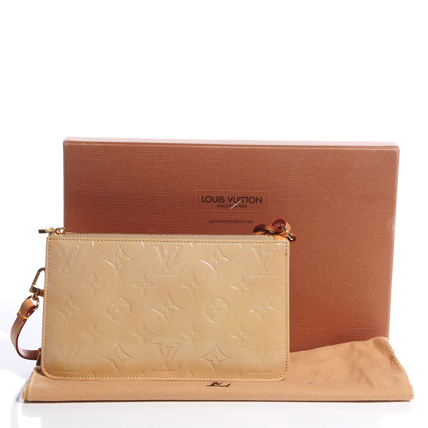 Louis Vuitton Vernis Lexington Pochette Beige 5 of 8