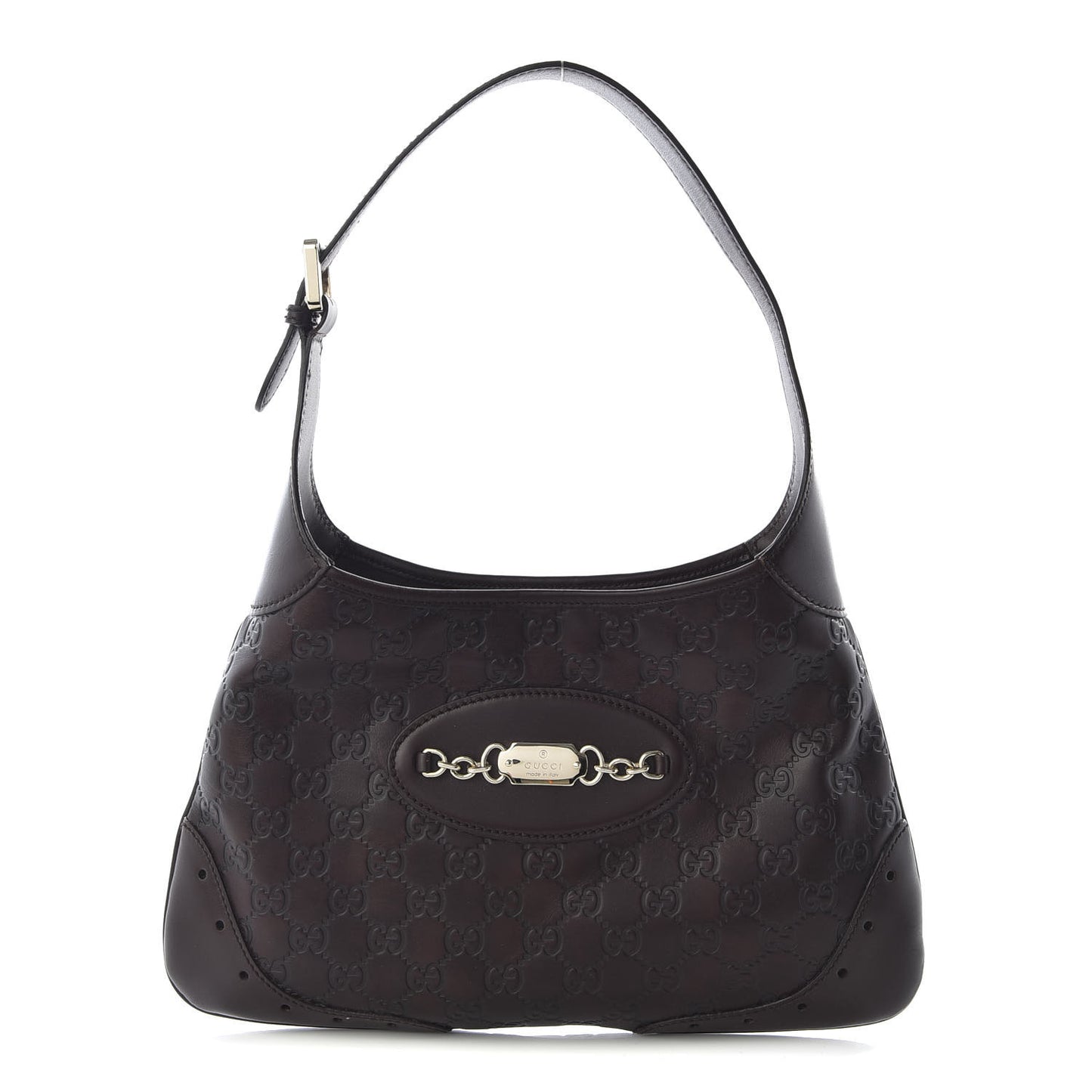 Guccissima Punch Hobo Dark Brown