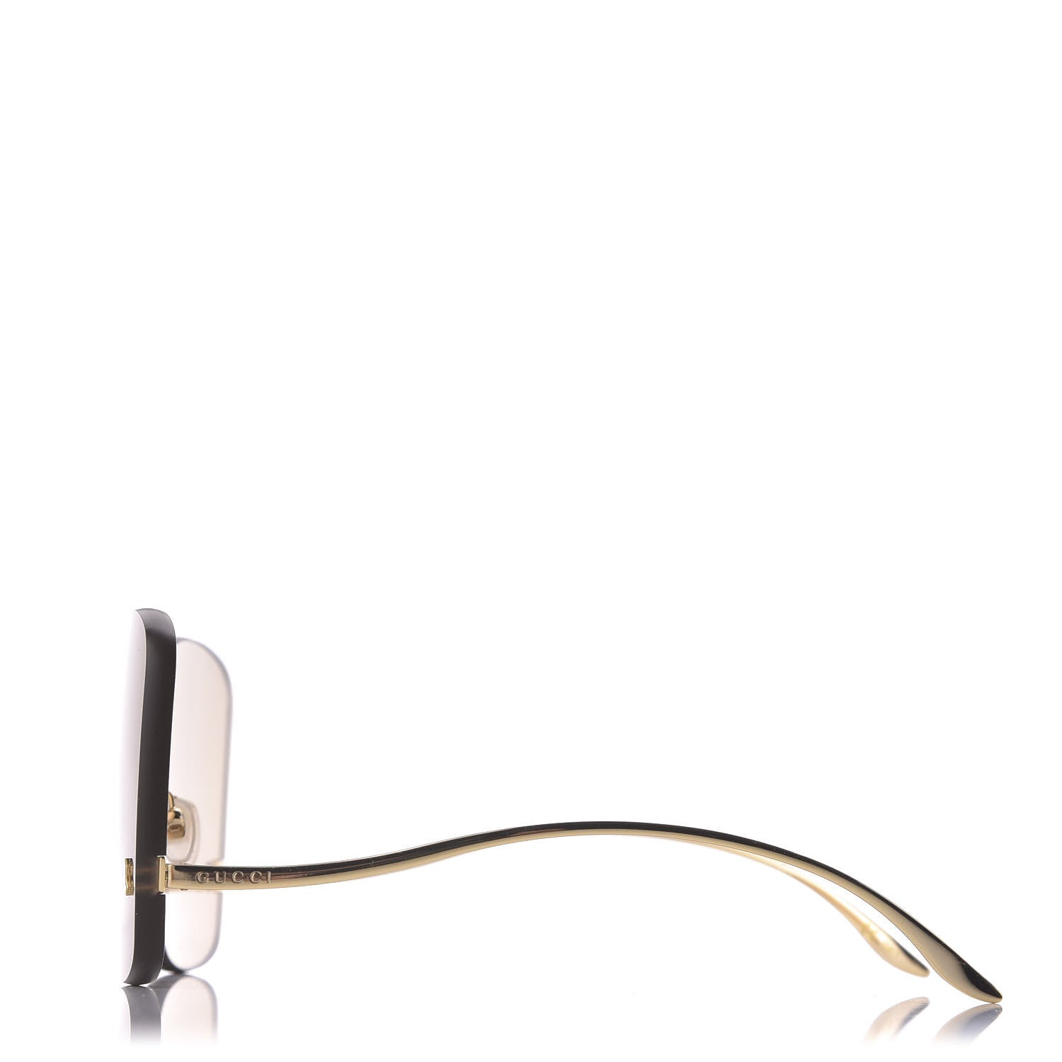 Gucci Rimless Sunglasses GG0352S Gold 3 of 10