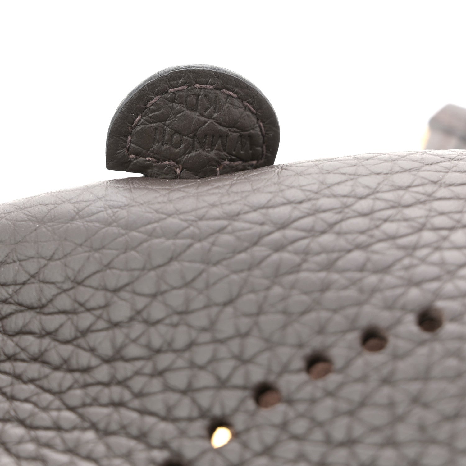 Hermes Taurillon Clemence Amazone Sangle Cavale Evelyne TPM Ebene Gris Pale Etoupe 7 of 10