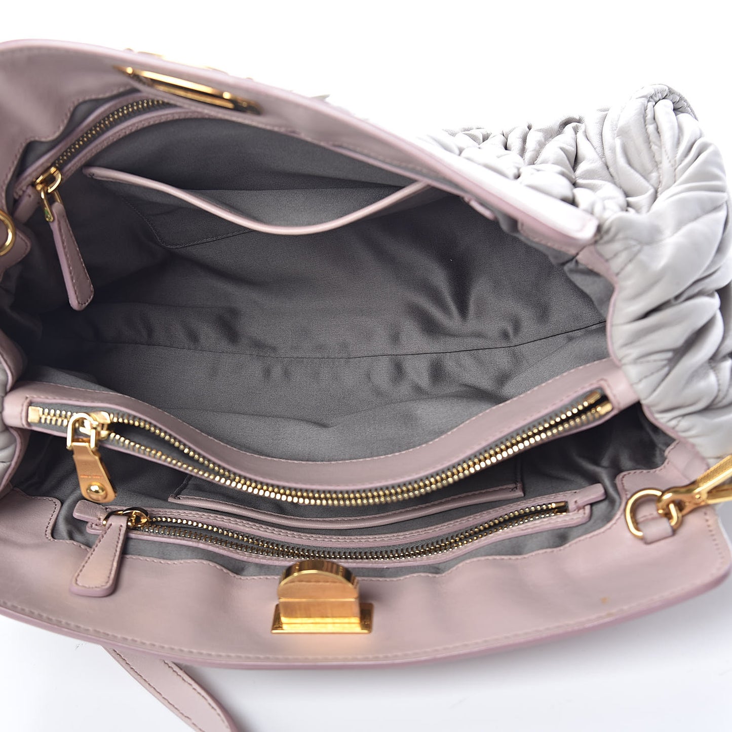 Nappa Matelasse Clutch Pomice Cammeo