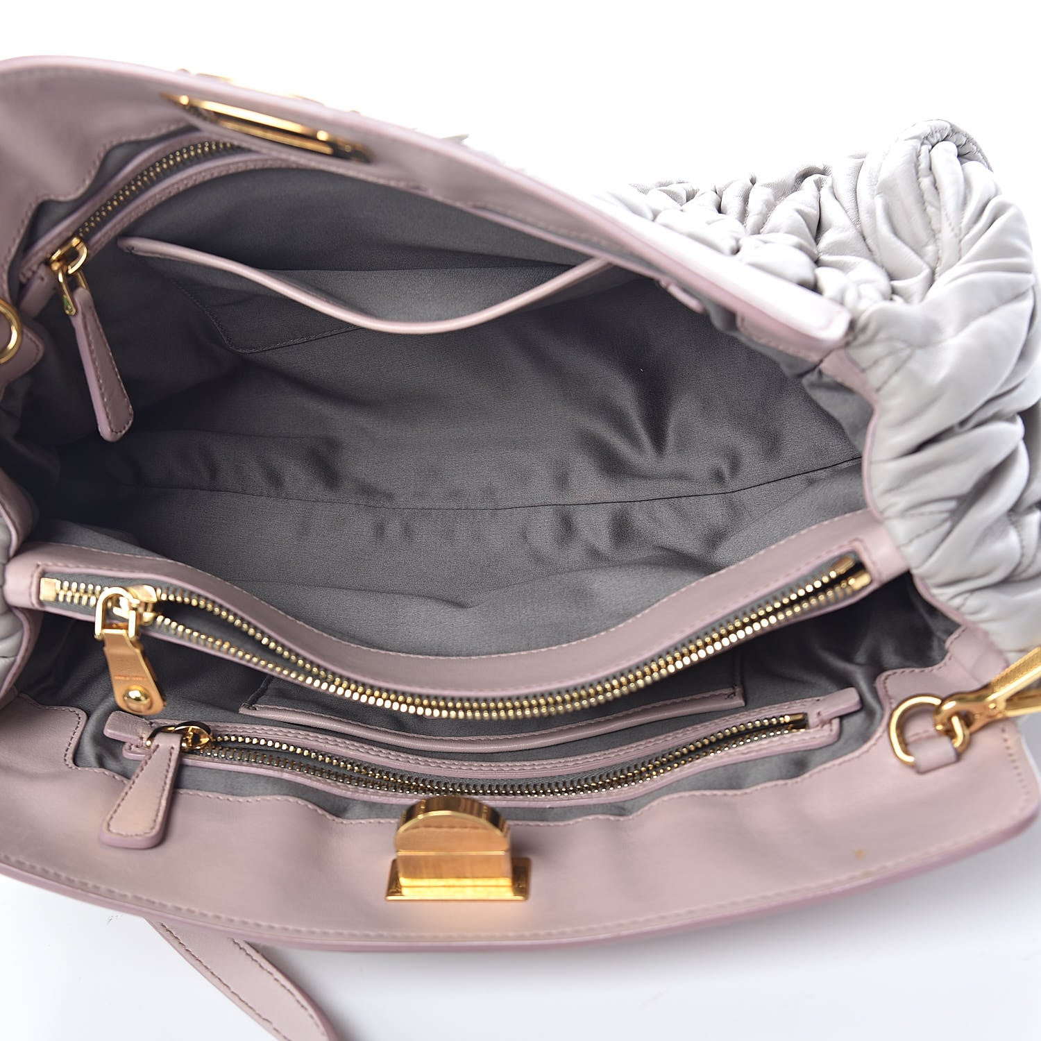 Miu Miu Nappa Matelasse Clutch Pomice Cammeo 6 of 16