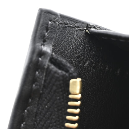 Celine Shiny Calfskin Triomphe Compact Wallet Black 8 of 9
