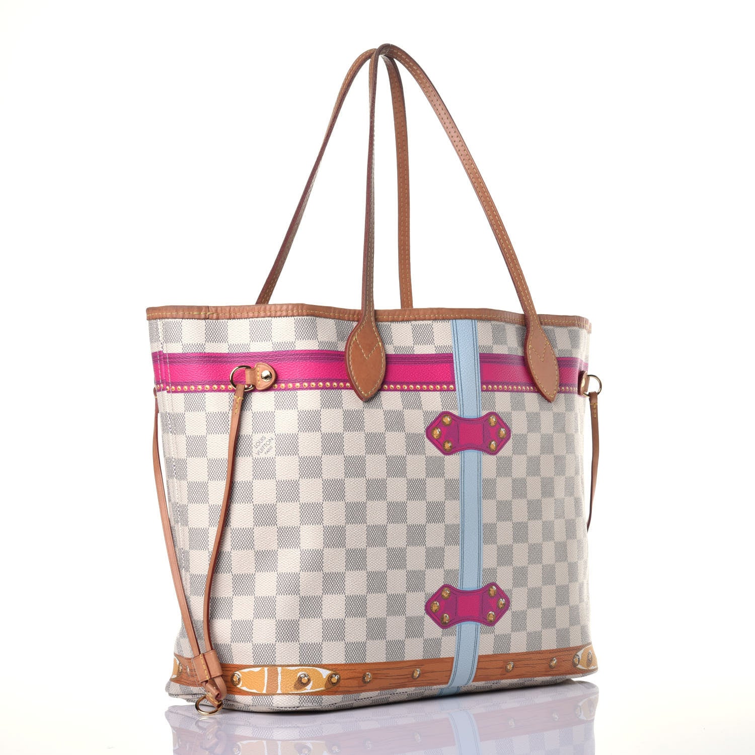 Louis Vuitton Damier Azur Summer Trunks Miami Neo Neverfull MM 3 of 9