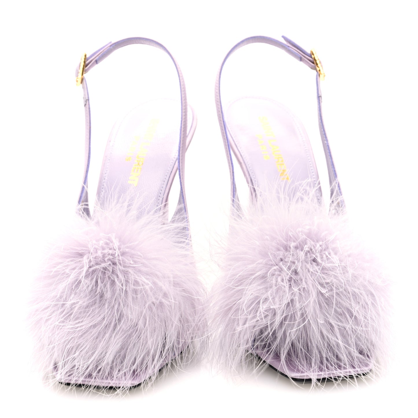 Crepe Satin Mae Feathered Sandals 38 Poly Grey