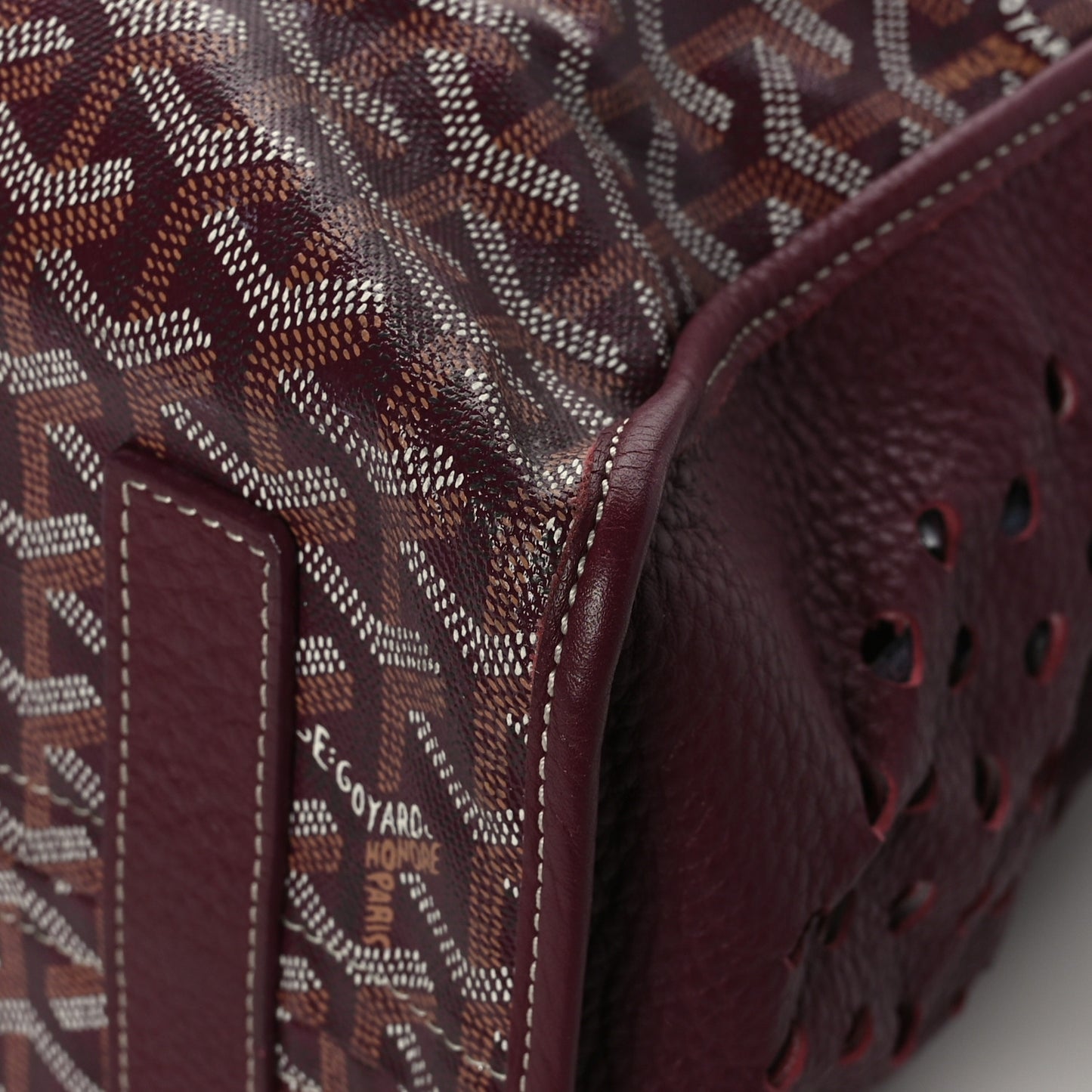 Goyardine Sac Hardy Pet Carrier PM Burgundy
