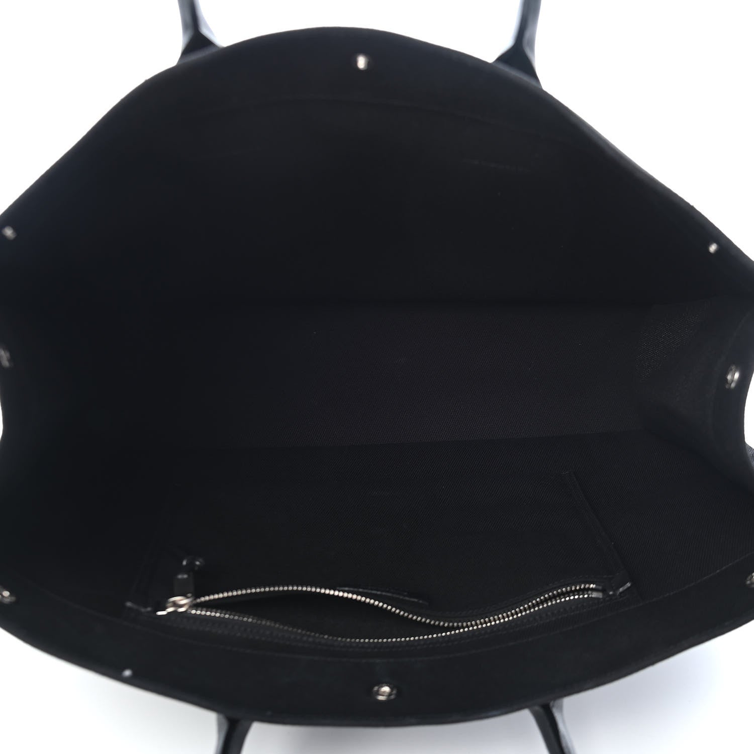 Saint Laurent Linen Calfskin Rive Gauche Tote Black 5 of 8
