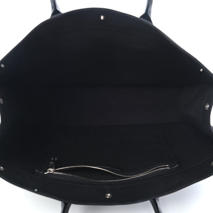 Saint Laurent Linen Calfskin Rive Gauche Tote Black 5 of 8