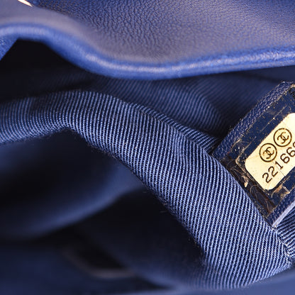 Chanel Lambskin Quilted Large Urban Spirit Backpack Blue 6 of 9