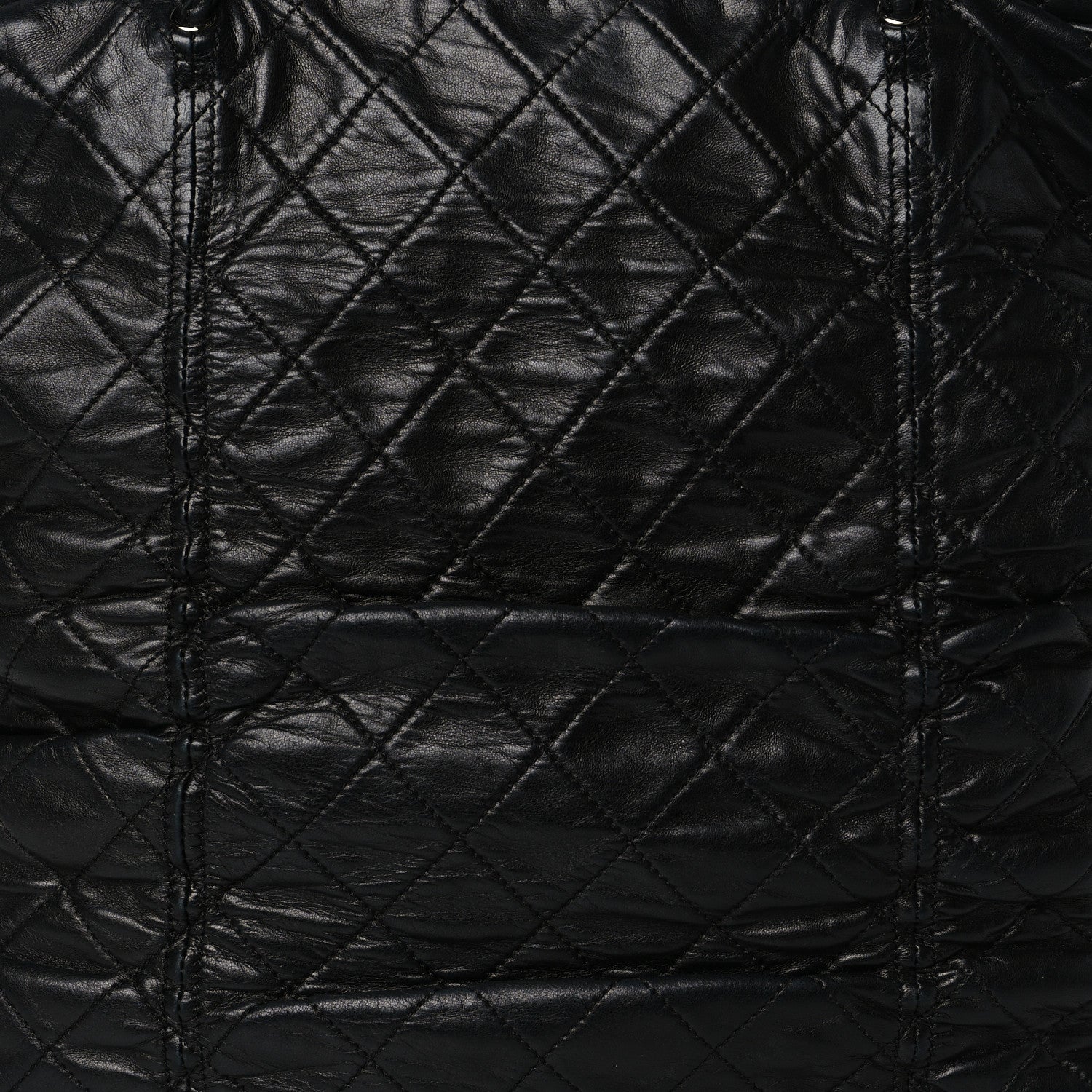 Chanel Lambskin Quilted Sharpei Shopping Tote Black 8 of 10