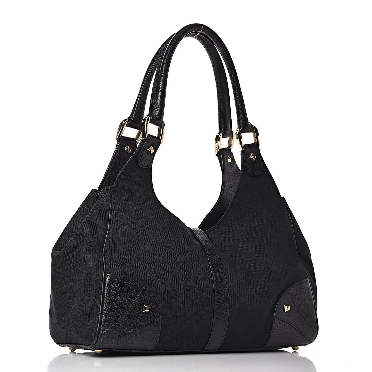 Monogram Calfskin Large Bardot Tote Black