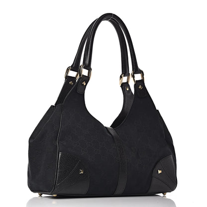 Gucci Monogram Calfskin Large Bardot Tote Black 3 of 24