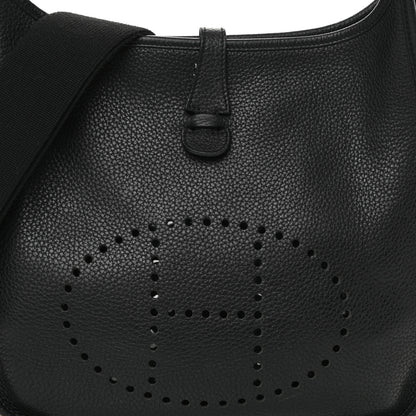 Hermes Taurillon Clemence Evelyne III PM Black 8 of 12