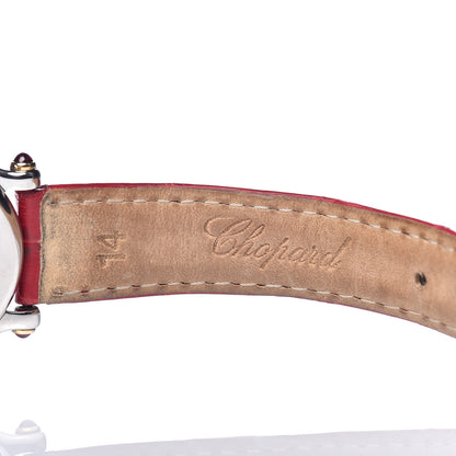 Chopard Stainless Steel 18K Yellow Gold Alligator 3 Diamond Ruby 26mm Happy Sport Quartz Watch 6 of 10