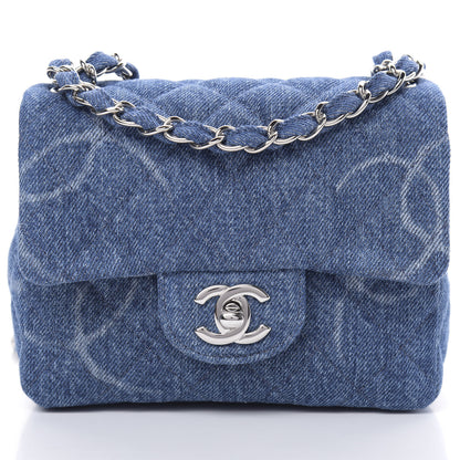 Chanel Denim CC Quilted Mini Square Flap Blue 8 of 11