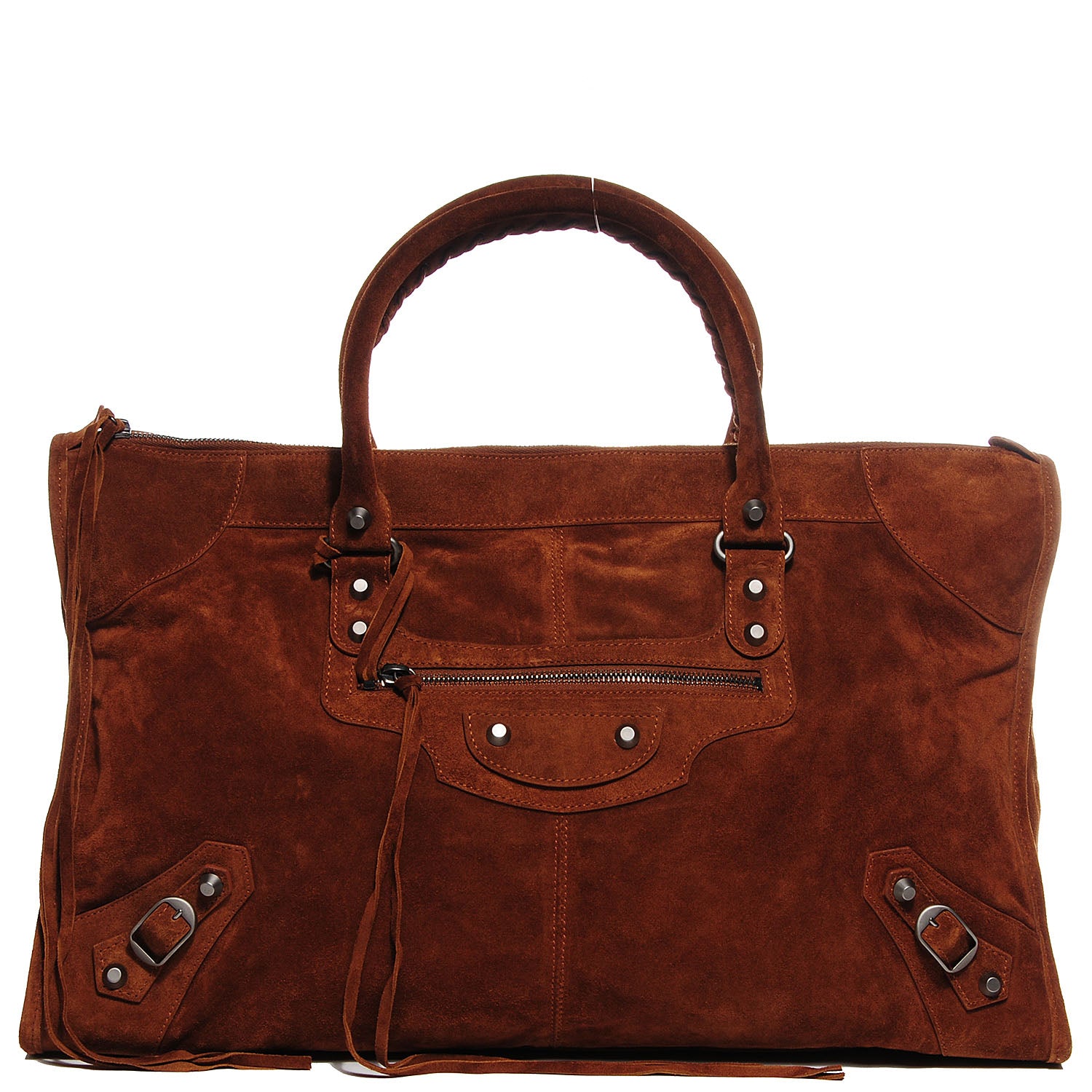 Balenciaga Baby Daim Suede Work Chataigne 1 of 15