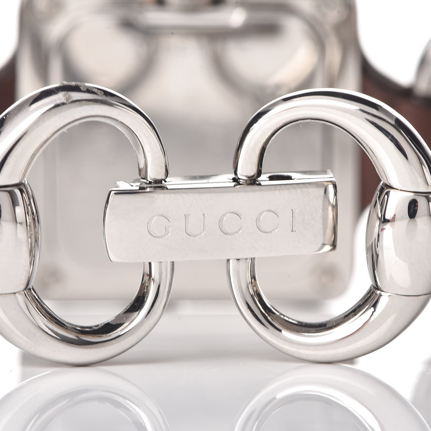 Gucci Stainless Steel Calfskin 25mm Firenze 1921 Horsebit Quartz Watch Brown 6 of 7
